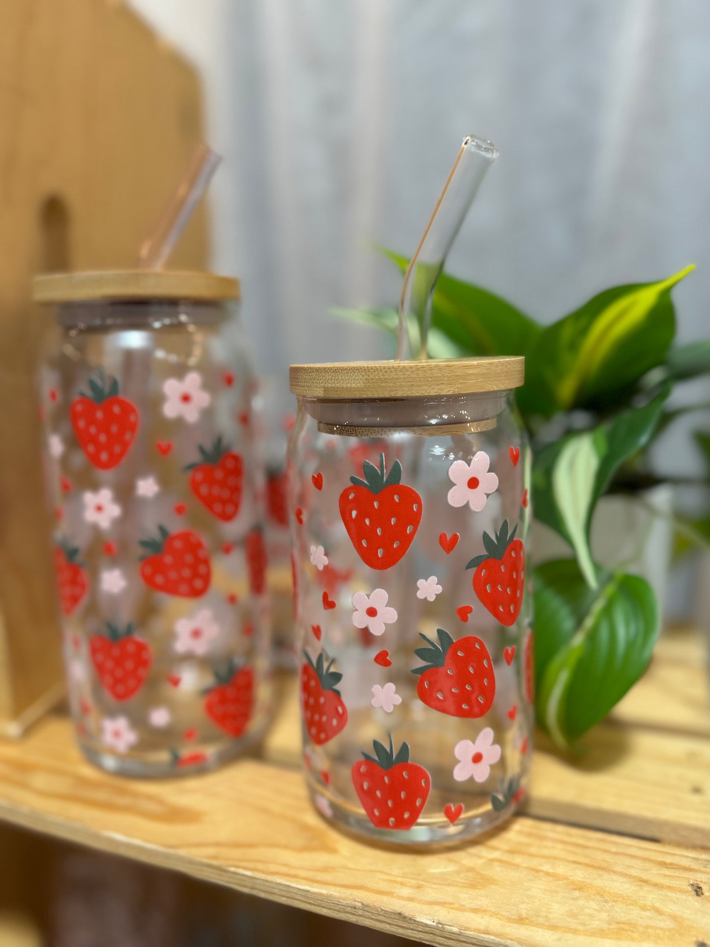 Strawberry Can Glass