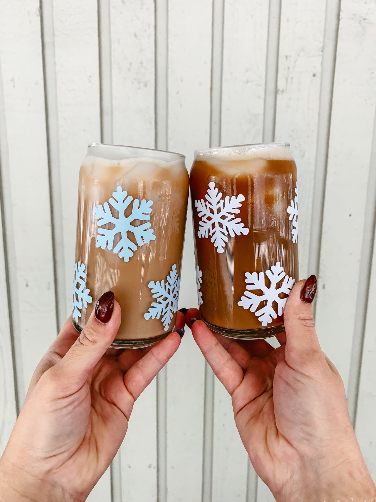 Snowflake Can Glass