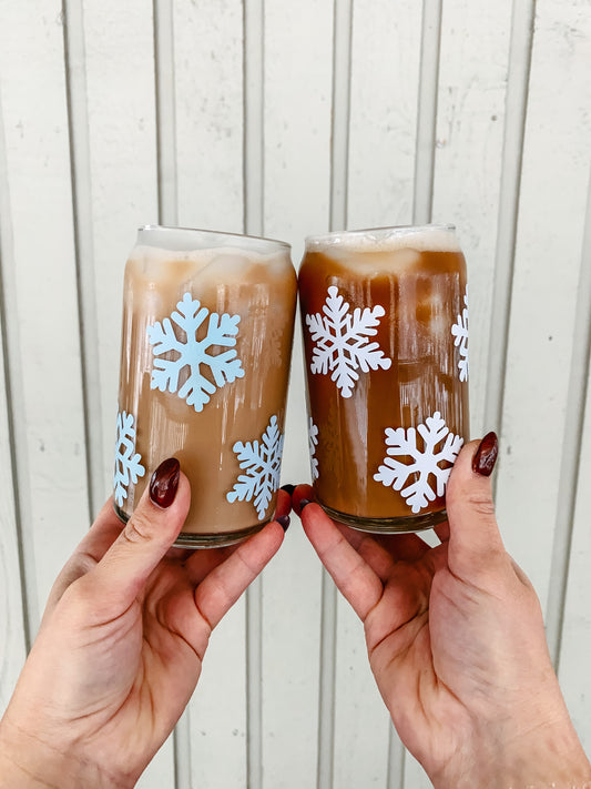 Snowflake Can Glass